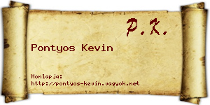 Pontyos Kevin névjegykártya